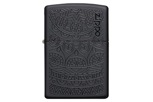 Zippo Black Matte Tone on Tone