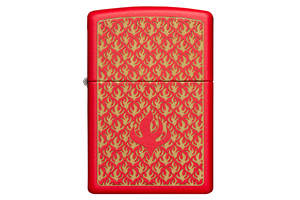 Zippo Red Matte Flame Pattern