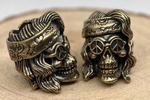 Бусина Череп Хиппи (желтая)