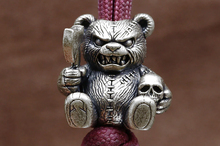 Бусина Медвежонок (белая)