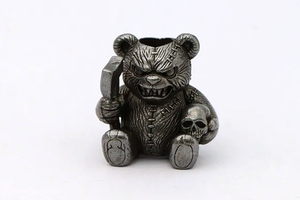 Бусина Медвежонок (черная)